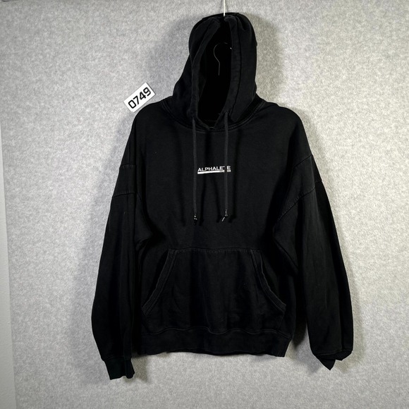 Alphalete Other - Alphalete Hoodie Mens Medium Black Fleece Lined Spellout Graphic Winter Wear